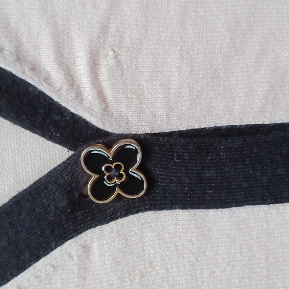 Pink Tartan Clover Button Front Cotton Cardigan- Sz. XS - Picture 4 of 12